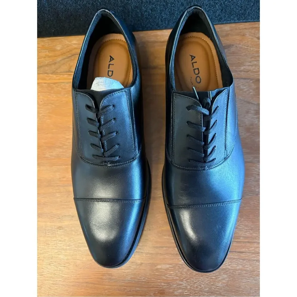 ALDO Men’s Black Cap Toe Oxford Dress Shoes Size 13 Formal Lace Up